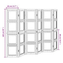 vidaXL 6 paneles fehér tömör császárfa térelválasztó