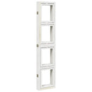 vidaXL 6 paneles fehér tömör császárfa térelválasztó