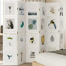 vidaXL 6 paneles fehér tömör császárfa térelválasztó