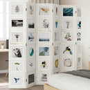 vidaXL 6 paneles fehér tömör császárfa térelválasztó