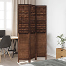 vidaXL 3 paneles sötétbarna tömör császárfa térelválasztó