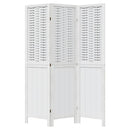 vidaXL 3 paneles fehér tömör császárfa térelválasztó