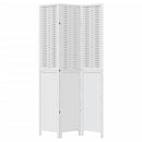 vidaXL 3 paneles fehér tömör császárfa térelválasztó