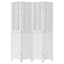 vidaXL 4 paneles fehér tömör császárfa térelválasztó