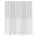 vidaXL 5 paneles fehér tömör császárfa térelválasztó