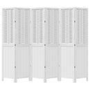 vidaXL 6 paneles fehér tömör császárfa térelválasztó