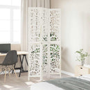 vidaXL 3 paneles fehér tömör császárfa térelválasztó