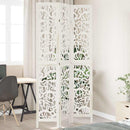 vidaXL 3 paneles fehér tömör császárfa térelválasztó