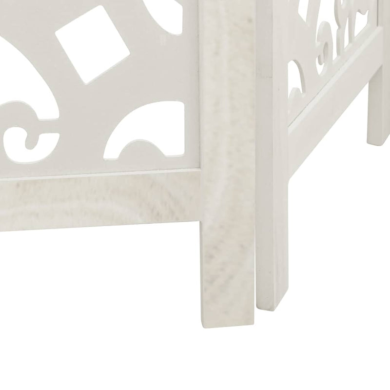 vidaXL 4 paneles fehér tömör császárfa térelválasztó