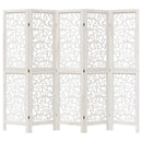 vidaXL 5 paneles fehér tömör császárfa térelválasztó