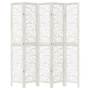 vidaXL 5 paneles fehér tömör császárfa térelválasztó