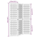 vidaXL 3 paneles fekete tömör császárfa térelválasztó