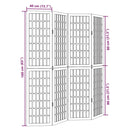 vidaXL 4 paneles fekete tömör császárfa térelválasztó