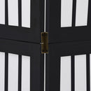 vidaXL 5 paneles fekete tömör császárfa térelválasztó