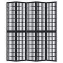 vidaXL 5 paneles fekete tömör császárfa térelválasztó