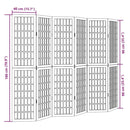 vidaXL 6 paneles fekete tömör császárfa térelválasztó