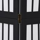 vidaXL 6 paneles fekete tömör császárfa térelválasztó