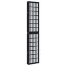 vidaXL 6 paneles fekete tömör császárfa térelválasztó