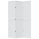 vidaXL 3 paneles fehér tömör császárfa térelválasztó