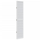 vidaXL 3 paneles fehér tömör császárfa térelválasztó