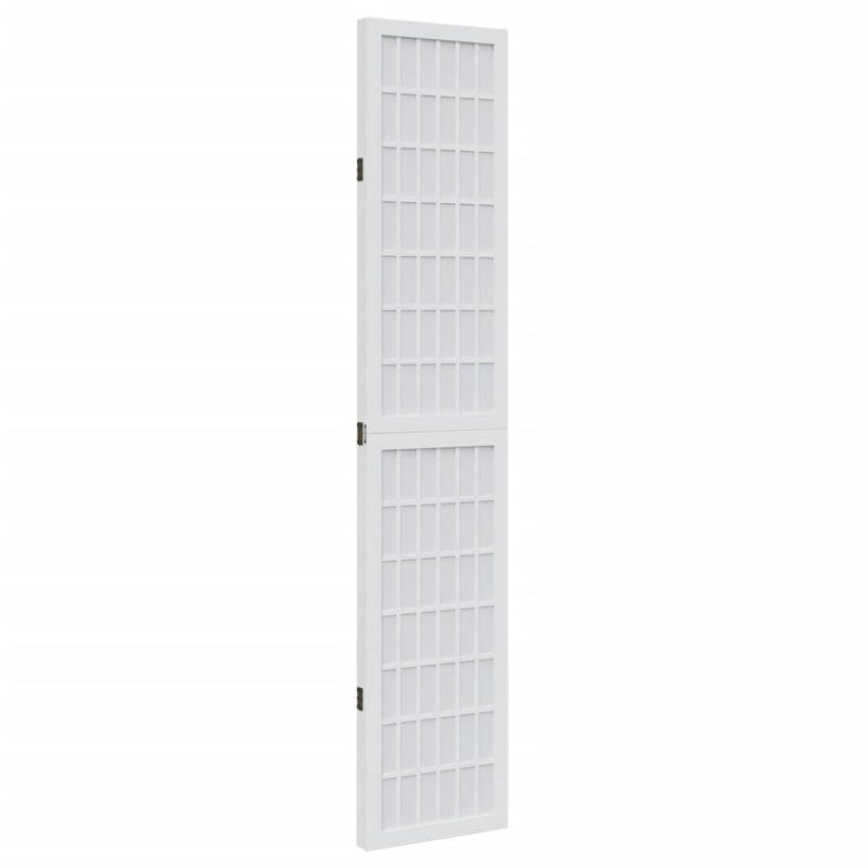 vidaXL 3 paneles fehér tömör császárfa térelválasztó