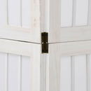 vidaXL 3 paneles fehér tömör császárfa térelválasztó