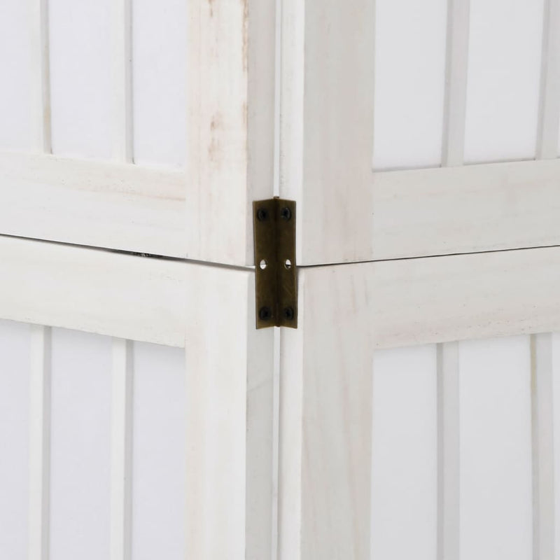 vidaXL 3 paneles fehér tömör császárfa térelválasztó