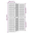 vidaXL 3 paneles fehér tömör császárfa térelválasztó