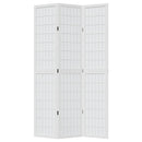 vidaXL 3 paneles fehér tömör császárfa térelválasztó