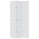 vidaXL 3 paneles fehér tömör császárfa térelválasztó