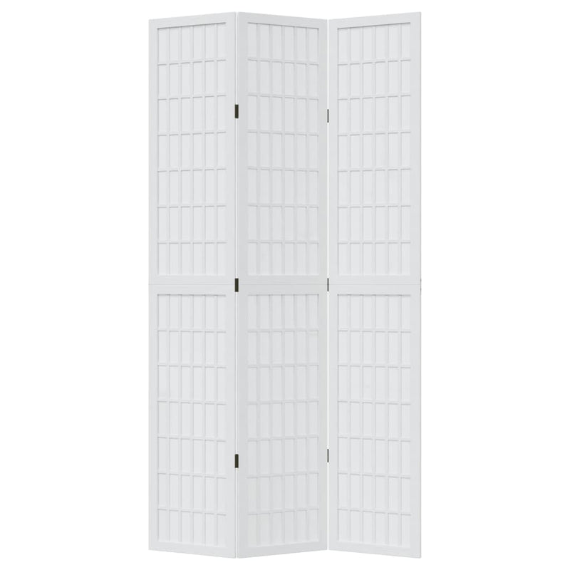 vidaXL 3 paneles fehér tömör császárfa térelválasztó