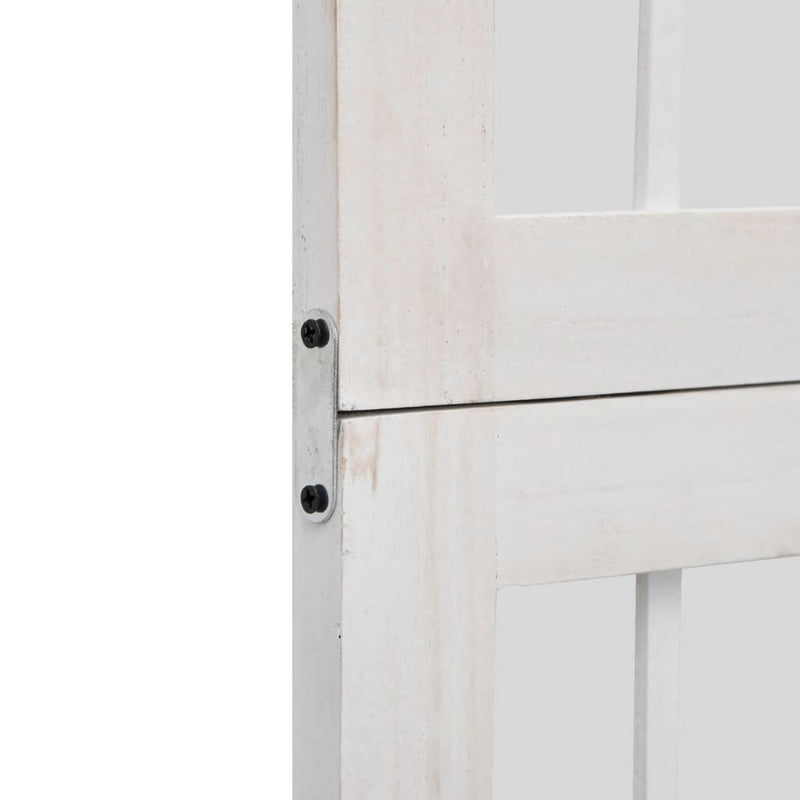 vidaXL 3 paneles fehér tömör császárfa térelválasztó