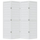 vidaXL 4 paneles fehér tömör császárfa térelválasztó