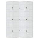 vidaXL 4 paneles fehér tömör császárfa térelválasztó