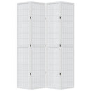 vidaXL 4 paneles fehér tömör császárfa térelválasztó