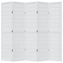 vidaXL 5 paneles fehér tömör császárfa térelválasztó