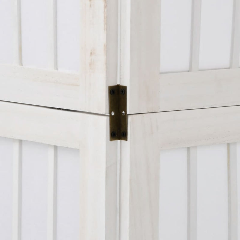 vidaXL 5 paneles fehér tömör császárfa térelválasztó