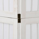 vidaXL 6 paneles fehér tömör császárfa térelválasztó