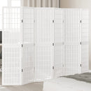 vidaXL 6 paneles fehér tömör császárfa térelválasztó