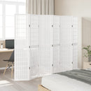 vidaXL 6 paneles fehér tömör császárfa térelválasztó