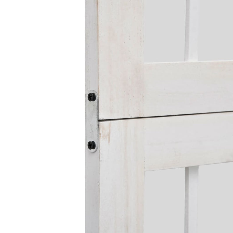 vidaXL 6 paneles fehér tömör császárfa térelválasztó