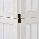 vidaXL 6 paneles fehér tömör császárfa térelválasztó