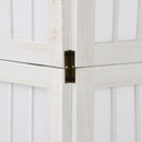 vidaXL 6 paneles fehér tömör császárfa térelválasztó