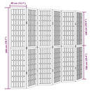 vidaXL 6 paneles fehér tömör császárfa térelválasztó