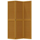 vidaXL 3 paneles barna tömör császárfa térelválasztó