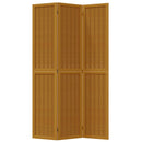 vidaXL 3 paneles barna tömör császárfa térelválasztó