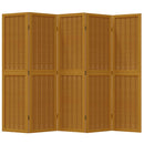 vidaXL 5 paneles barna tömör császárfa térelválasztó