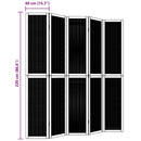 vidaXL 5 paneles barna tömör császárfa térelválasztó
