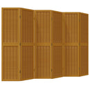 vidaXL 6 paneles barna tömör császárfa térelválasztó