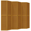 vidaXL 6 paneles barna tömör császárfa térelválasztó